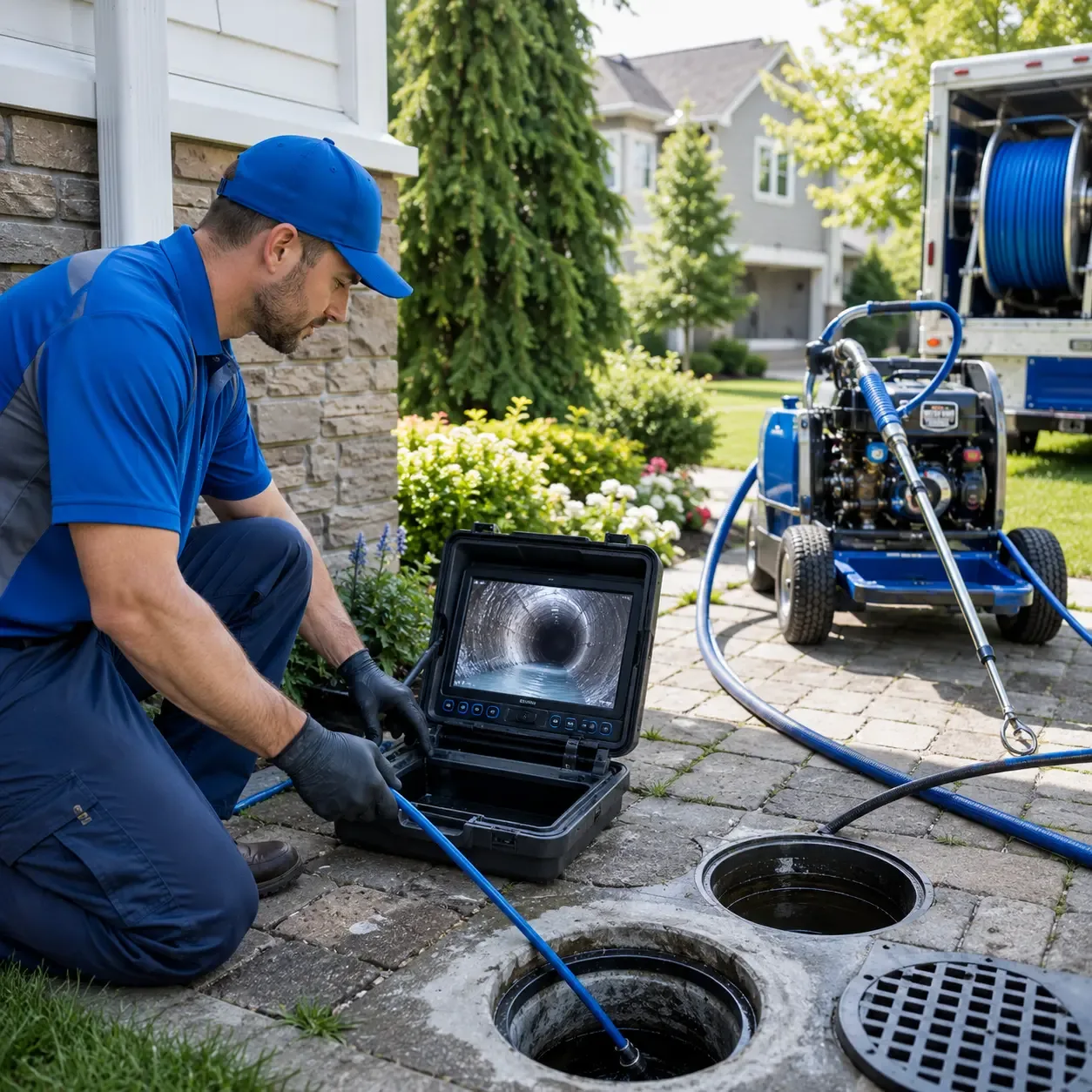 Outdoor drain cleaning professionals serving Woodbridge, NJ