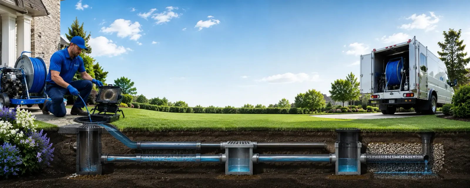 Outdoor drain cleaning information for Woodbridge, NJ